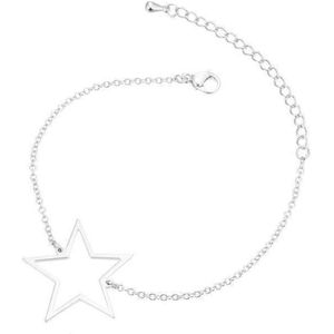 24/7 Jewelry Collection Ster Armband - Open - Zilverkleurig