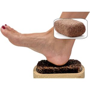 Terracotta Bruine Vulkanische Pedicure Puimsteen – Per Stuk – Handig Verpakt – Voor Eeltverwijdering