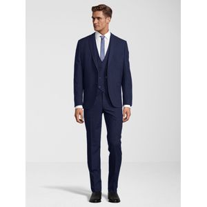 Steffen Klein - Driedelig Pak - Marineblauw - Slim Fit - Met Vest