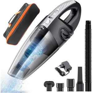 Draadloze Handstofzuiger - Auto, Huishouden & Kruimels - Krachtige Zuigkracht met HEPA-Filter - 3 Opzetstukken - Compact, Lichtgewicht & Zwart