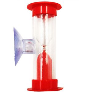 Finnacle - 2 min-Douchetimer-Tandenpoetsen-Tijd Meten-Met Zuignap - Rood Zandloper