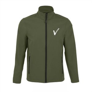 Security softshell jas – Waterafstotend – 2-laags - army - Maat L