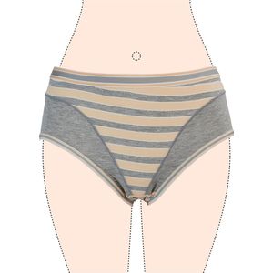 Dames slips 3 pack gestreept geel S