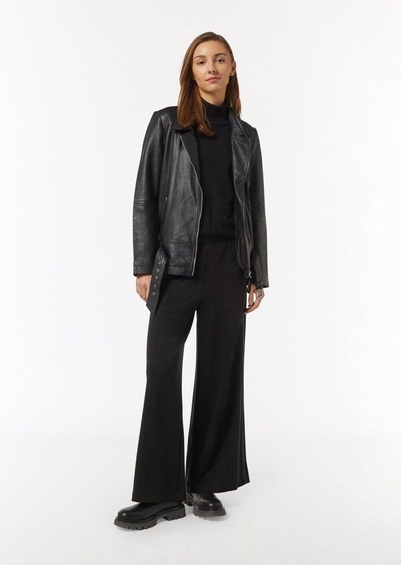 comma - Hose - Jersey Broek - Relaxte Pasvorm - Wijde Pijpen