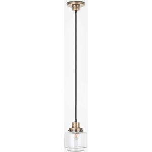 Art Deco Trade - Hanglamp aan snoer Getrapte Cilinder Small Helder 20's Brons