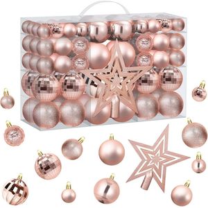 Onbreekbare kerstballen set van 101 stuks - Kleurige kerstboomversiering voor een feestelijke sfeer