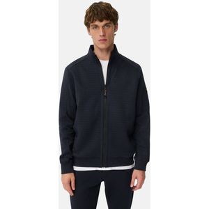 camel active Sweatjack van katoenmix - Maat menswear-S - Marineblauw