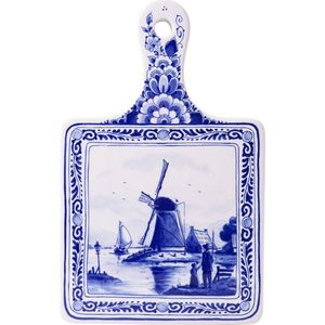 Kaasplank - 29 x 18 cm - Molen - Serveerplank - Delfts blauw - Hollandse cadeautjes - Holland souvenir