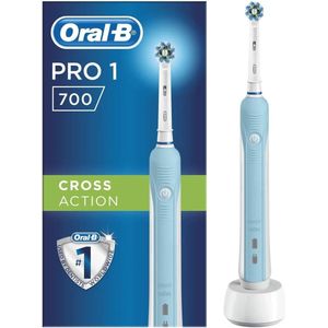 Oplaadbare elektrische tandenborstel met Cross Action technologie - blauw