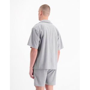 Black Bananas - Terry Resort Shirt - Grijs - Overhemd - Korte Mouwen - Polyester