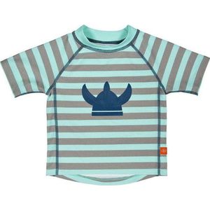 Lässig Zwemshirt Rashguard Korte Mouw Splash & Fun Striped Aqua maat 62/68 3-6 maanden