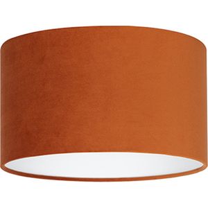 Uniqq Lampenkap velour oranje Ø 35 cm - 20 cm hoog