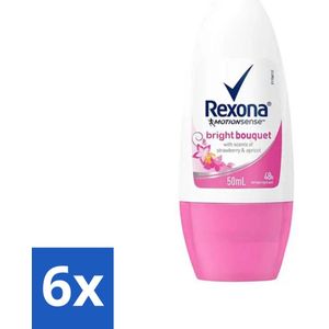 6 x Rexona - Bright Bouquet - Deo Roll-on - 50 ml - Deodorant - Antitranspirant - Rexona - Bright Bouquet - Roll-on