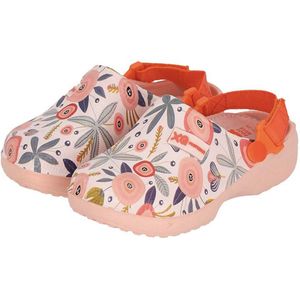 XQ Footwear - Tuinklompen - Bloemenprint - Roze - Maat 29/30