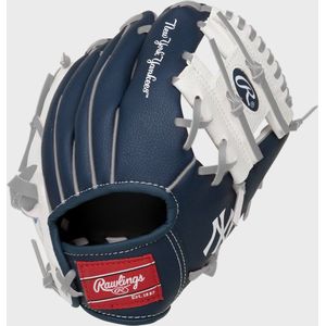 Rawlings MLB Logo Honkbal Handschoen - Kinderen - NY Yankees - 10 inch