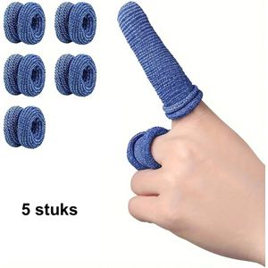 Vingerbob - Tube Verband - Vinger Verband - Vingersok - gemêleerd blauw - 5 Stuks