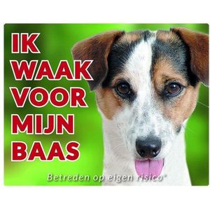 Jack Russell Terrier Waakbord - Ik waak voor Gladhaar