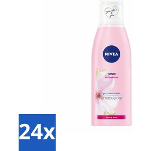 24 x NIVEA - Gezichtstonic - Essentials Verzachtende Tonic - Voor droge & gevoelige huid - Met Amandelolie & Hydramine - 200 ml - Gezichtswater - Toner - Droge Huid - Gevoelige Huid - NIVEA Essentials