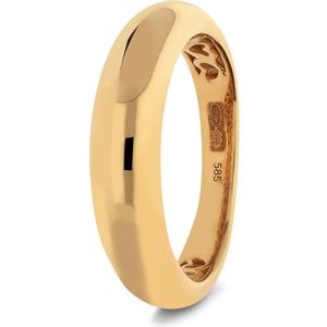 Glow 214.122754 Dames Ring - Minimalistische ring - Sieraad - Goud - Goudkleurig - 925 Zilver - 5 mm breed