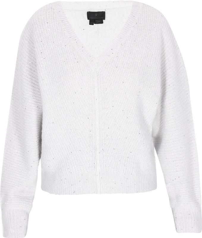 DreiMaster - Klassik - Trui - Offwhite - V-hals - Lange Mouw