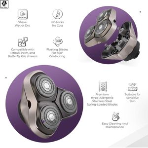 Vervangende Scheermesjes voor Hoofd en Gezicht - Perfect voor Gevoelige Huid