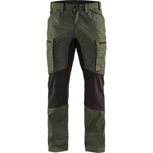 Blaklader 1459 Service Werkbroek Stretch Army Groen/Zwart