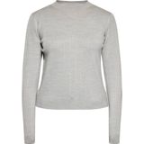 Usha - Trui - Lichtgrijs - Knitwear - Ronde Hals - Lange Mouwen