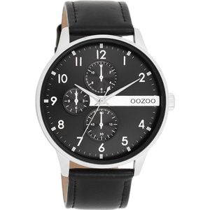Boss Skymaster HB1513782 - Sportief Herenhorloge Met Zwarte Lederen Band Diameter 44 Mm