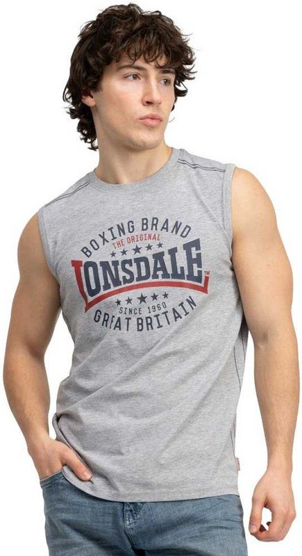 Lonsdale St.agnes Mouwloos T-shirt Grijs M Man