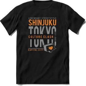 Tokyo - Shibuya | TSK Original & vintage | T-Shirt Heren - Dames | Zilver - Goud | Perfect Cadeau Shirt | Grappige Spreuken - Zinnen - Teksten | Maat S