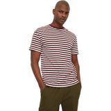 Trendyol Geel Gestreept T-Shirt Voor Heren