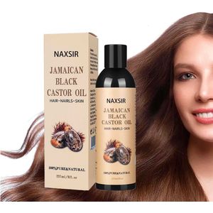 NAXSIR Jamaicaanse Zwarte Castorolie 237ml – Intensief Verzorgende Olie voor Hoofdhuid, Haar & Lichaam – Verrijkt met Vitaminen E & F