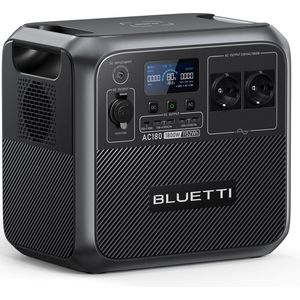 BLUETTI AC180 - Draagbare Stroomgenerator - 1152Wh - 1800W - Opladen met Zonne-energie