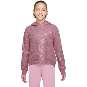Nike - Sportswear - Fleece Hoodie - Rood - Voor Meisjes