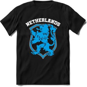 Nederland - Blauw - T-Shirt Heren / Dames  - Nederland / Holland / Koningsdag Souvenirs Cadeau Shirt - grappige Spreuken, Zinnen en Teksten. Maat M