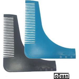 Beard Bro - Baardkam - 2 Stuks - Baardtrimmer - Baard Verzorging - Blauw + Zwart - Baard styling - oDaani