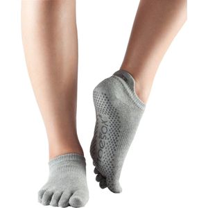 ToeSox Low Rise - Antislip Sokken - Met Tenen – Grijs