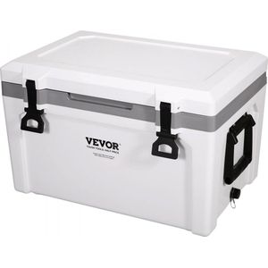 passieve koelbox ijsbox 57,26 L, geïsoleerde koelbox camping thermische box 45-50 blikjes, camping box koelkast met één mand, isolatiekoelbox draagbaar, ijskistkoeler multifunctioneel