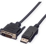 VALUE DisplayPort Kabel DP Male - DVI (24+1) Male, LSOH, zwart, 2 m