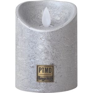 PTMD  led light kaars met beweegbare vlam zilver s