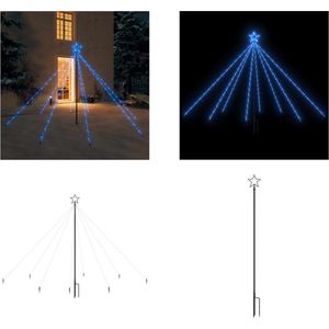 vidaXL Kerstboomverlichting 400 LED's binnen/buiten 2-5 m blauw - LED-boomverlichting - LED-boomverlichtingen - Kerstverlichting - Kerstverlichtingen