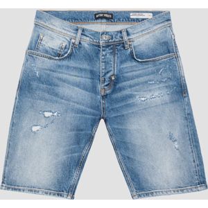 Antony Morato “Argon” Slim Fit Shorts In Comfort Denim With Medium Wash Blue
