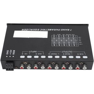 7-bands automatische audio grafische equalizer Automatische equalizer Variabele versterkingsregeling CD AUX-ingangsselectie Ingangs-EQ voor stereosysteem Equalizer Automatische audio