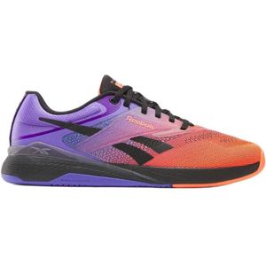 Reebok Uniseks Nano X5 sneakers, Ftw White Flash Orange Royal Purple, 37.5 EU
