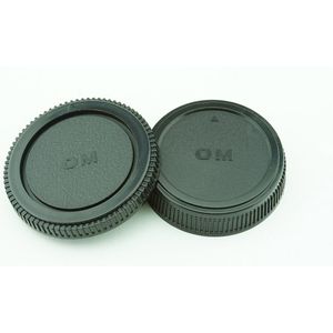 Achterdop+Bodydop (2 stuk): Olympus OM mount camera lens