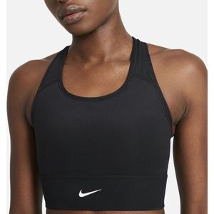 Nike - Dri-FIT Swoosh Long Line Sportbeha - Zwart - Dames