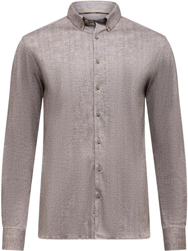 State of Art - Overhemd - Taupe - Lange Mouw - 21425287