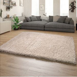 Paco Home Hoogpolig Vloerkleed Woonkamer Shaggy Langpolig Modern Eenkleurig Patroon 240x340 cm