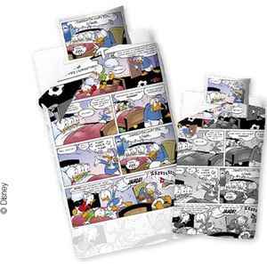 Disney Donald Duck - Dekbedovertrek Strip - 140x200 cm - 100% katoen