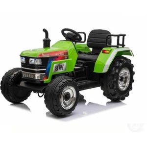 Elektrische kinderauto - Accu Tractor- Elektrische kindertractor 12V - 2 motoren 35W met 2,4 Ghz afstandsbediening (Groen)